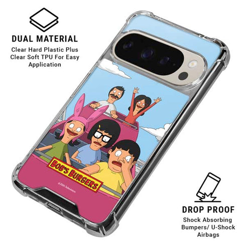 Bobs Burgers Roller Coaster Google Pixel 9/9 Pro Clear Case